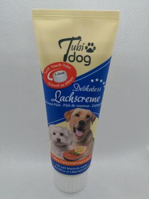 Tubidog Delikatess Lachscreme für Hunde, 75 g